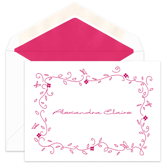 Claire Floral Foldover Note Cards